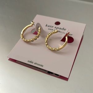 New with tags Kate Spade cz hoop earrings